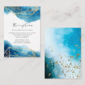 waterverf oceaanhemelse ontvangst informatiekaartje (Voorkant / Achterkant)