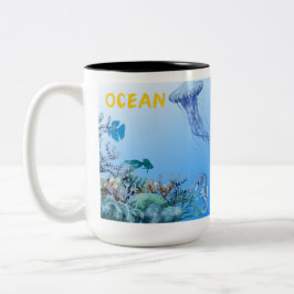 Waterverf Oceaanleven en Zeewezens Mok