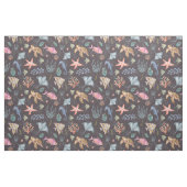 Waterverf Oceaanleven Gestructureerd Donkerbruin Stof (Fat Quarter)