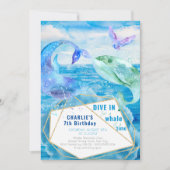 Waterverf oceaanwalvis elke dag kaart (Voorkant)