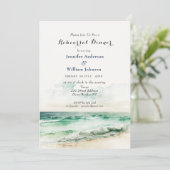 Waterverf Ocean and Beach repesal Dinner Aankondiging (Staand voorkant)
