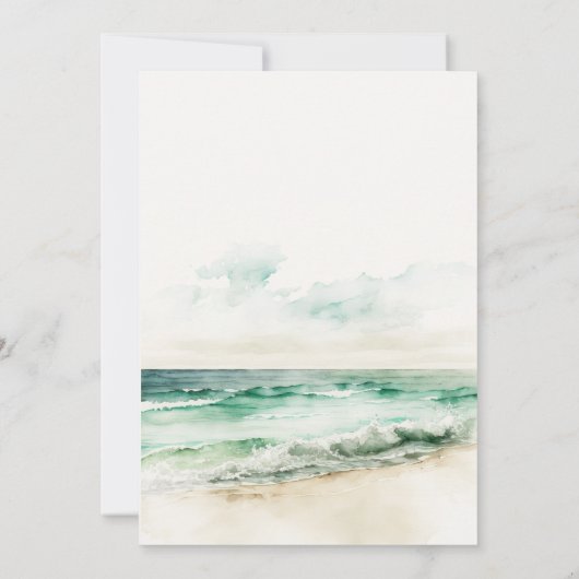 Waterverf Ocean and Beach repesal Dinner Aankondiging (Achterkant)