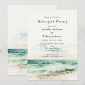 Waterverf Ocean and Beach repesal Dinner Aankondiging (Voorkant / Achterkant)