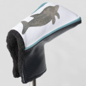 Waterverf Ocean Animal Dolphin Golfheadcover (3/4 voorkant)