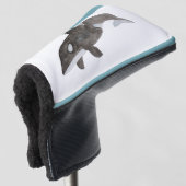 Waterverf Ocean Animal Killer Whale Orca Golfheadcover (3/4 voorkant)