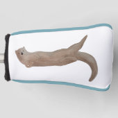 Waterverf Ocean Animal Zee Otter Golfheadcover (Voorkant)