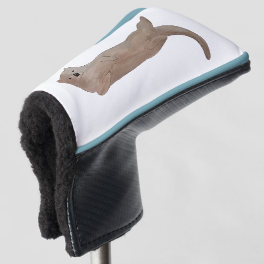 Waterverf Ocean Animal Zee Otter Golfheadcover (3/4 voorkant)