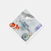 Waterverf Ocean Animals Kids Verjaardagsfeestje Bl Servet (Hoek)