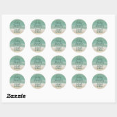 Waterverf Ocean Beach Baby shower Ronde Sticker (Vel)