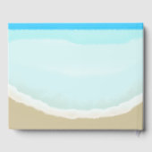 Waterverf Ocean Beach bruiloft Gastenboek (Achterkant)