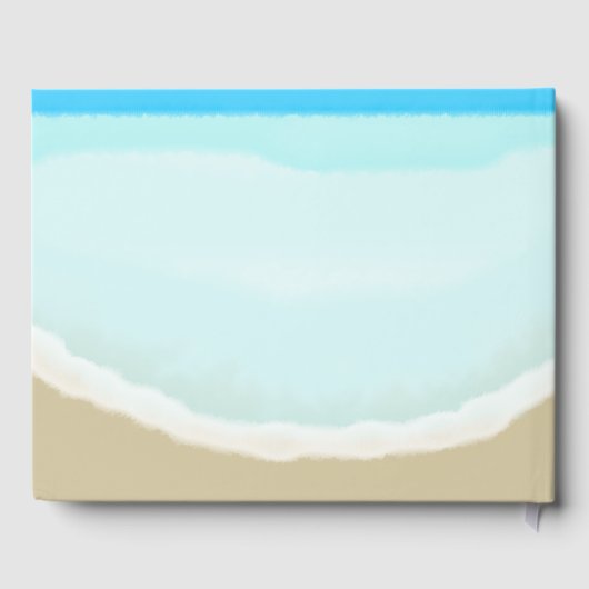 Waterverf Ocean Beach bruiloft Gastenboek (Achterkant)