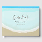 Waterverf Ocean Beach bruiloft Gastenboek (Voorkant)