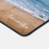 Waterverf Ocean Beach gepersonaliseerd Bureaumat (Hoek)