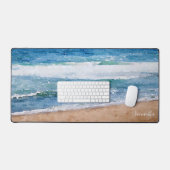 Waterverf Ocean Beach gepersonaliseerd Bureaumat (Keyboard & Muis)