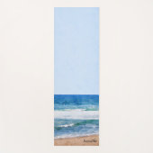 Waterverf Ocean Beach gepersonaliseerd Yogamat (Voorkant)
