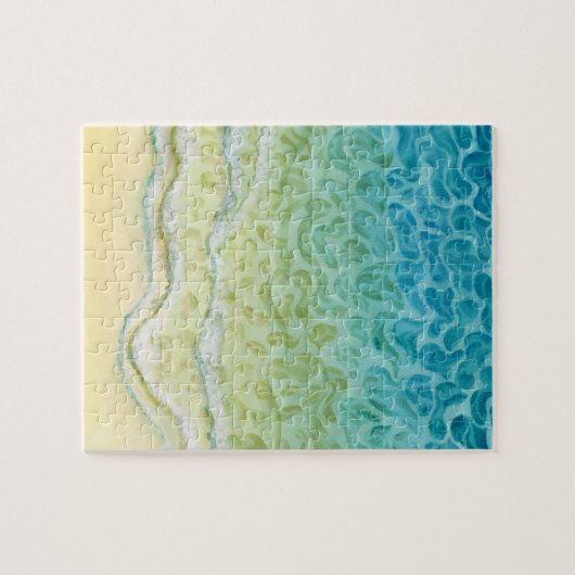 Waterverf Ocean Beach Legpuzzel (Horizontaal)