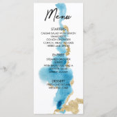 Waterverf Ocean Beach Tropical Island bruiloft Menu (Voorkant)