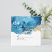 Waterverf Ocean Beach Tropical Island RSVP-kaart (Staand voorkant)