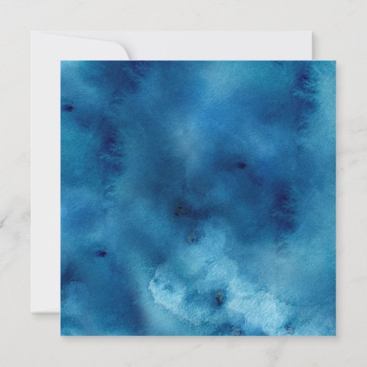 Waterverf Ocean Beach Tropical Island RSVP-kaart (Achterkant)