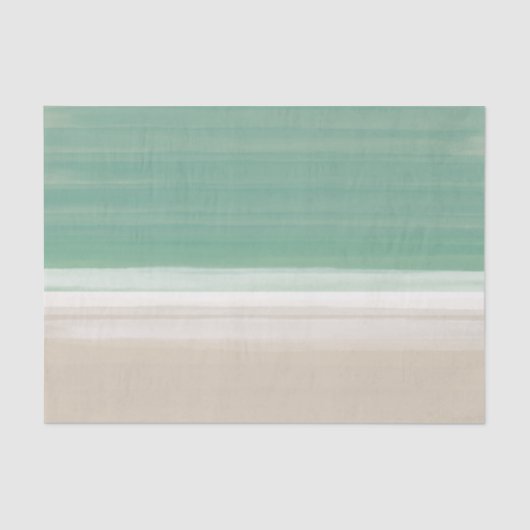 Waterverf Ocean Beach Turquoise Zand Tissue Papier (Voorkant)