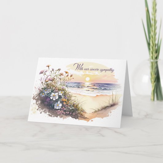Waterverf Ocean Beach voor sympathie Kaart (Voorkant)