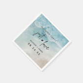 Waterverf Ocean Beach Wedding Elopement Servet (Hoek)