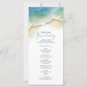 Waterverf Ocean Beach Wedding Weekend Route (Voorkant)