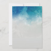 Waterverf Ocean Beach Zomer bruiloft Kaart (Achterkant)