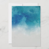 Waterverf Ocean Beach Zomer Bruiloft Menu Kaart (Achterkant)