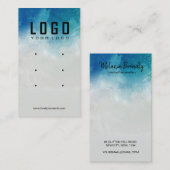 Waterverf Ocean Beach Zomer Oorbel Display Visitekaartje (Voorkant / Achterkant)