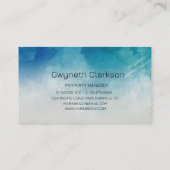 Waterverf Ocean Beach Zomer Visitekaartje (Achterkant)