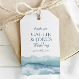 Waterverf Ocean Blue Cadeaulabel