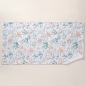 Waterverf Ocean Breeze Pattern Strandlaken (Voorkant)