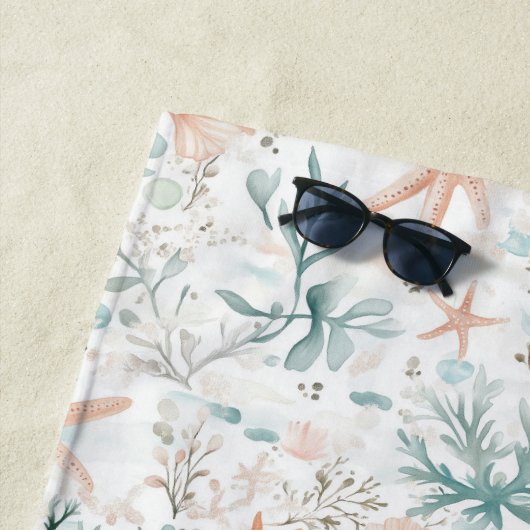 Waterverf Ocean Breeze Pattern Strandlaken (In situ)