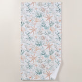 Waterverf Ocean Breeze Pattern Strandlaken (Voorkant)