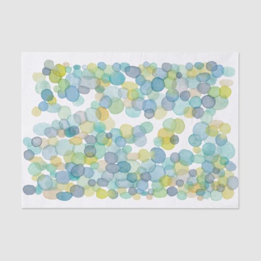 Waterverf Ocean Bubbles Art Print Tissue Paper Tissuepapier (Voorkant)