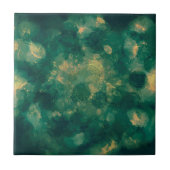 Waterverf Ocean Green Yellow Nautical Abstract Tegeltje (Voorkant)