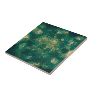 Waterverf Ocean Green Yellow Nautical Abstract Tegeltje