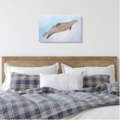 Waterverf Ocean Harbour Seal Canvas Afdruk (Insitu (Slaapkamer))