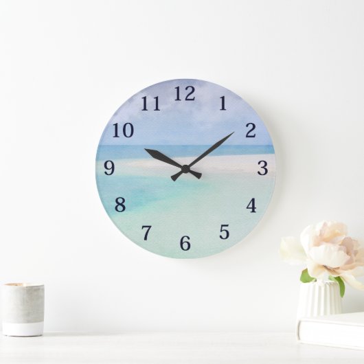 Waterverf Ocean Horizon Grote Klok (Huis)