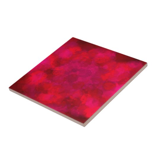 Waterverf Ocean Hot Pink Red Nautical Abstract Tegeltje (Zijkant)