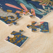 Waterverf Ocean Kelp Forest Zoek en zoek kunst Legpuzzel (Zijkant)