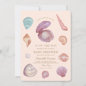 Waterverf Ocean kleine parel Seashell Baby shower Kaart (Voorkant)