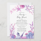 Waterverf Ocean Life drive by Baby shower Kaart (Voorkant)