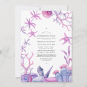 Waterverf Ocean Life Nautical Celebration of Life Kaart (Voorkant)