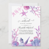 Waterverf Ocean Life Online Virtual Wedding Kaart (Voorkant)