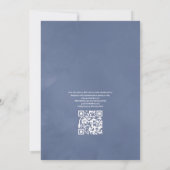 Waterverf Ocean Life QR Code Nautical Wedding Kaart (Achterkant)