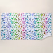 Waterverf Ocean Life - Regenboogkleuren Strandlaken (Voorkant)