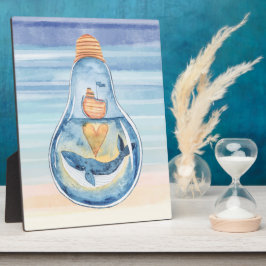 Waterverf Ocean Light bulb Humpback Whale Fotoplaat
