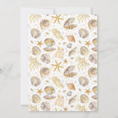 Waterverf Ocean Little Pearl Baby shower Kaart (Achterkant)